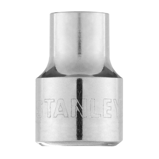 STANLEY 4-86-303 chrome socket, front angle, tool accessory for ratchet wrenches.