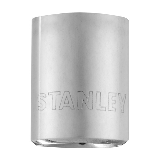 Stanley 4-86-309 socket, chrome finish, photography, front view on white background.