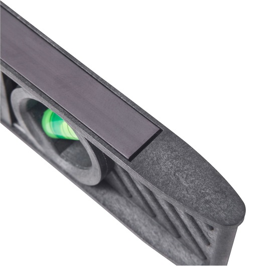 STANLEY 42-291 torpedo level with magnetic edge, close-up angle on white background.