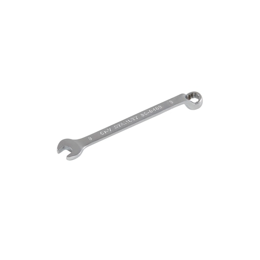STANLEY 86-0408 combination wrench, silver color, angled view on white background.