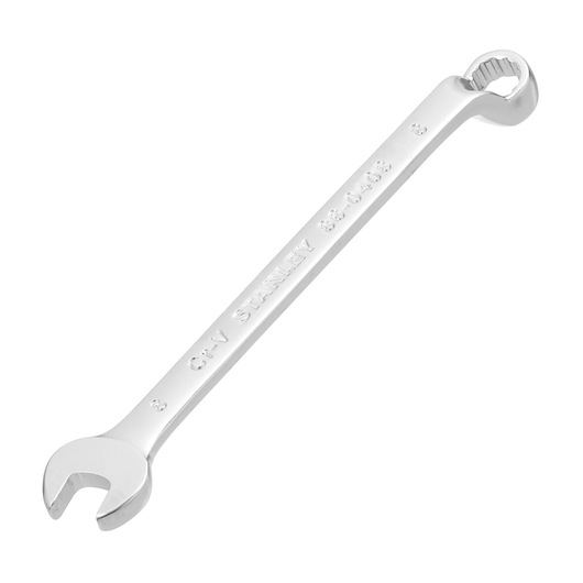 STANLEY 86-0408 combination wrench, silver, straight-on angle on white background.