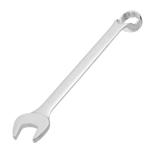 STANLEY 86-0428 combination wrench, silver finish, product angle on white background.