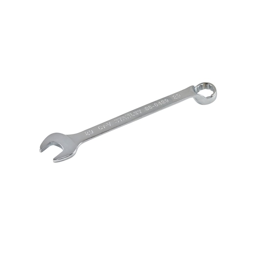 STANLEY 86-0429 combination wrench, chrome finish, photography on white background, angled view.