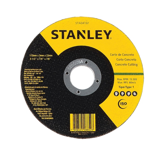 CORTE de CONCRETO de 4 1/2 X 1/8 X 7/8" (115 X 3 X 22,23 mm) T41