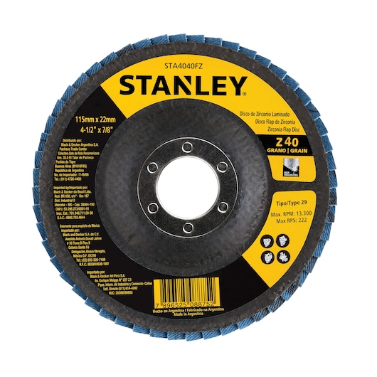 Flap DISC 4.5 "recuerdo 7/8" (115 recuerdo 22,23 mm) GRANO 40