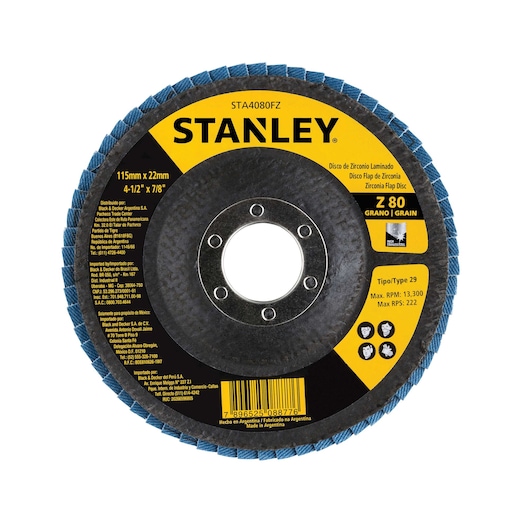 Flap DISC 4.5 "recuerdo 7/8" (115 recuerdo 22,23 mm) GRANO 80