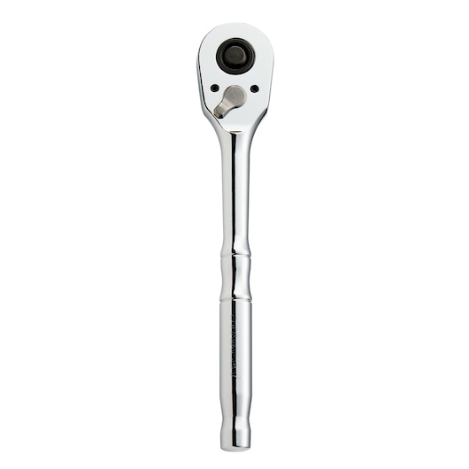 STANLEY STMT17989-LA chrome finish ratchet wrench, front view, white background.