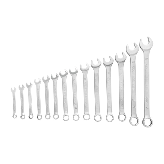 SET COMBINATION WRENCH ON WHITE BACKGROUND